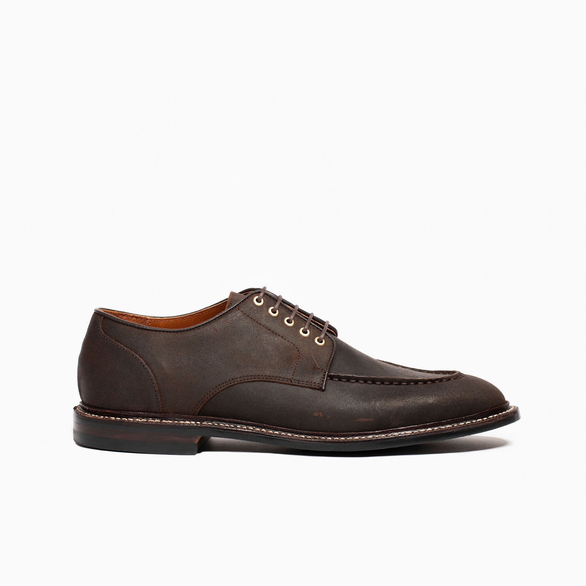 tobacco dress shoes Marco Derby Shoe Clean closed lacing A. Veer Men's Ellis Wingtip