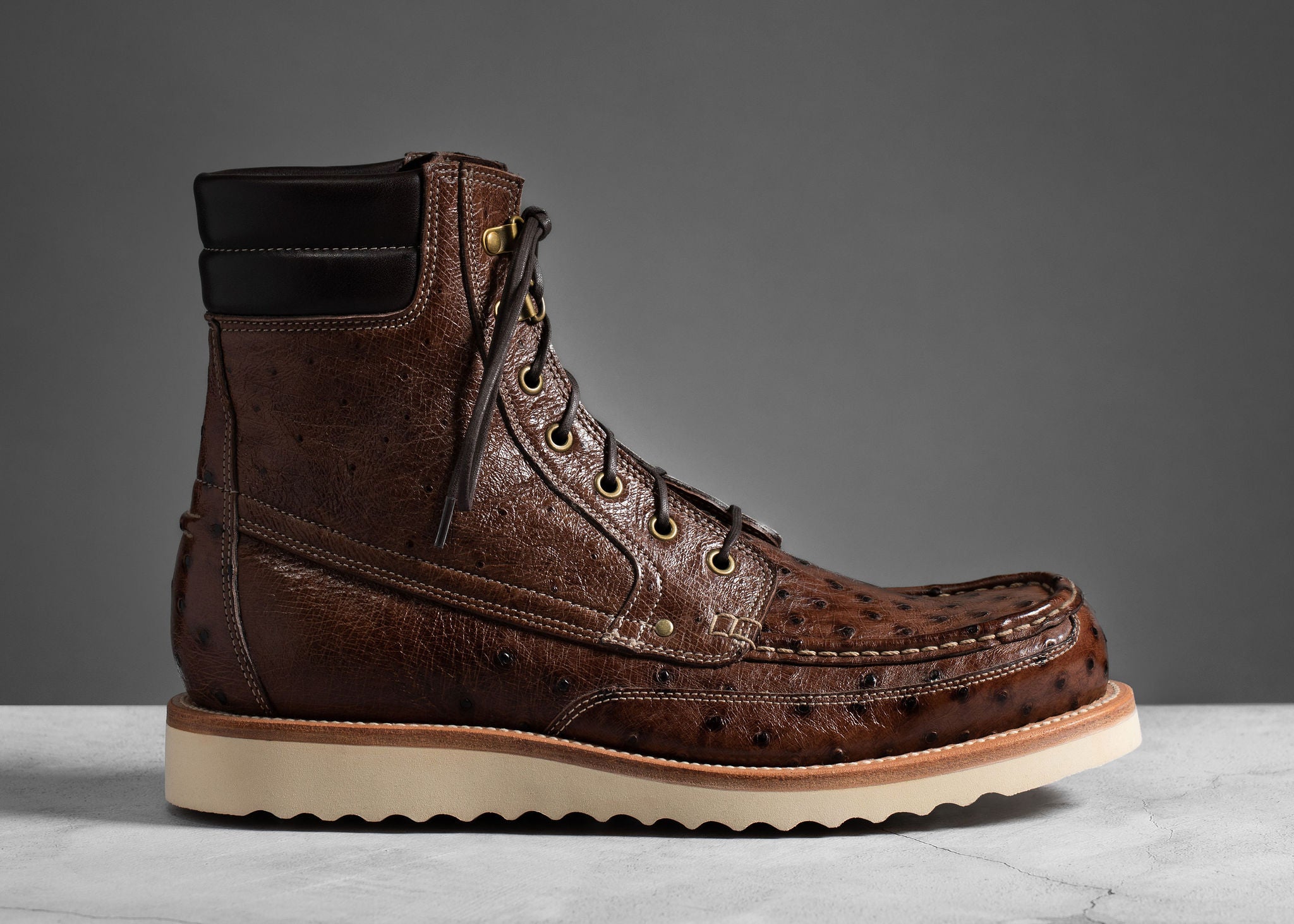 Field Boot Kango Tobacco Ostrich - Main Image
