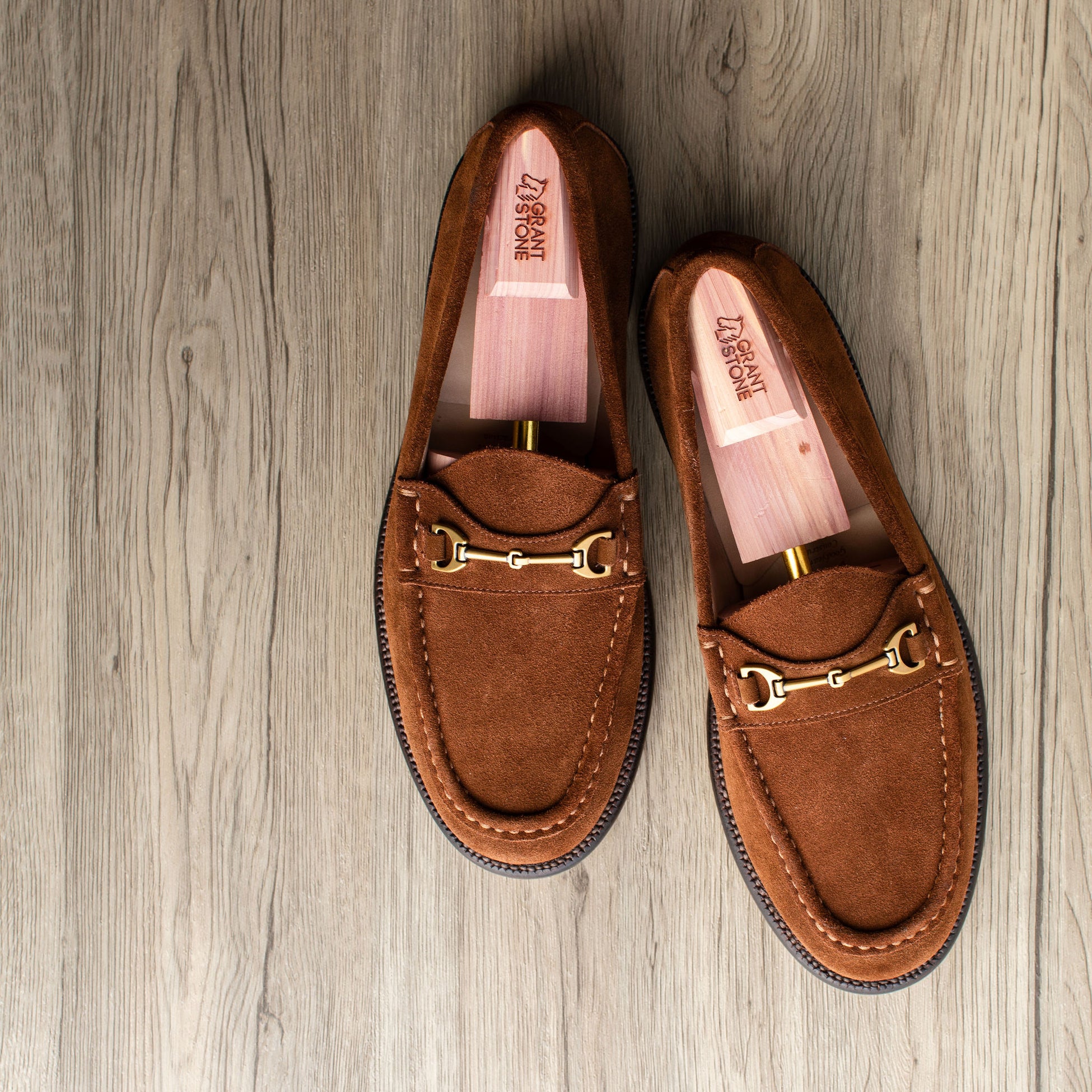 HORSEBIT LOAFER IN UMBER BROWN SUEDE