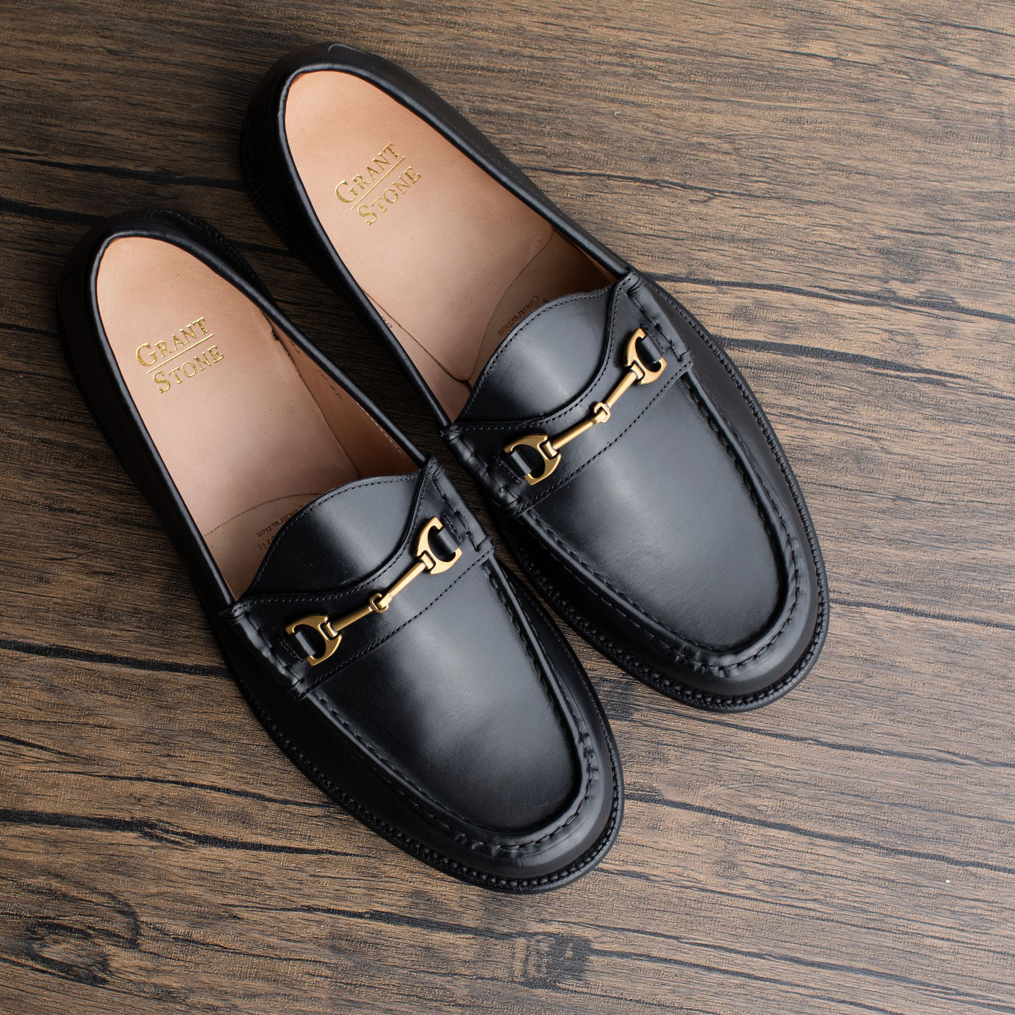 black loafer dress shoes (Official) Grant Stone | Horsebit Loafer Black Calf Leather