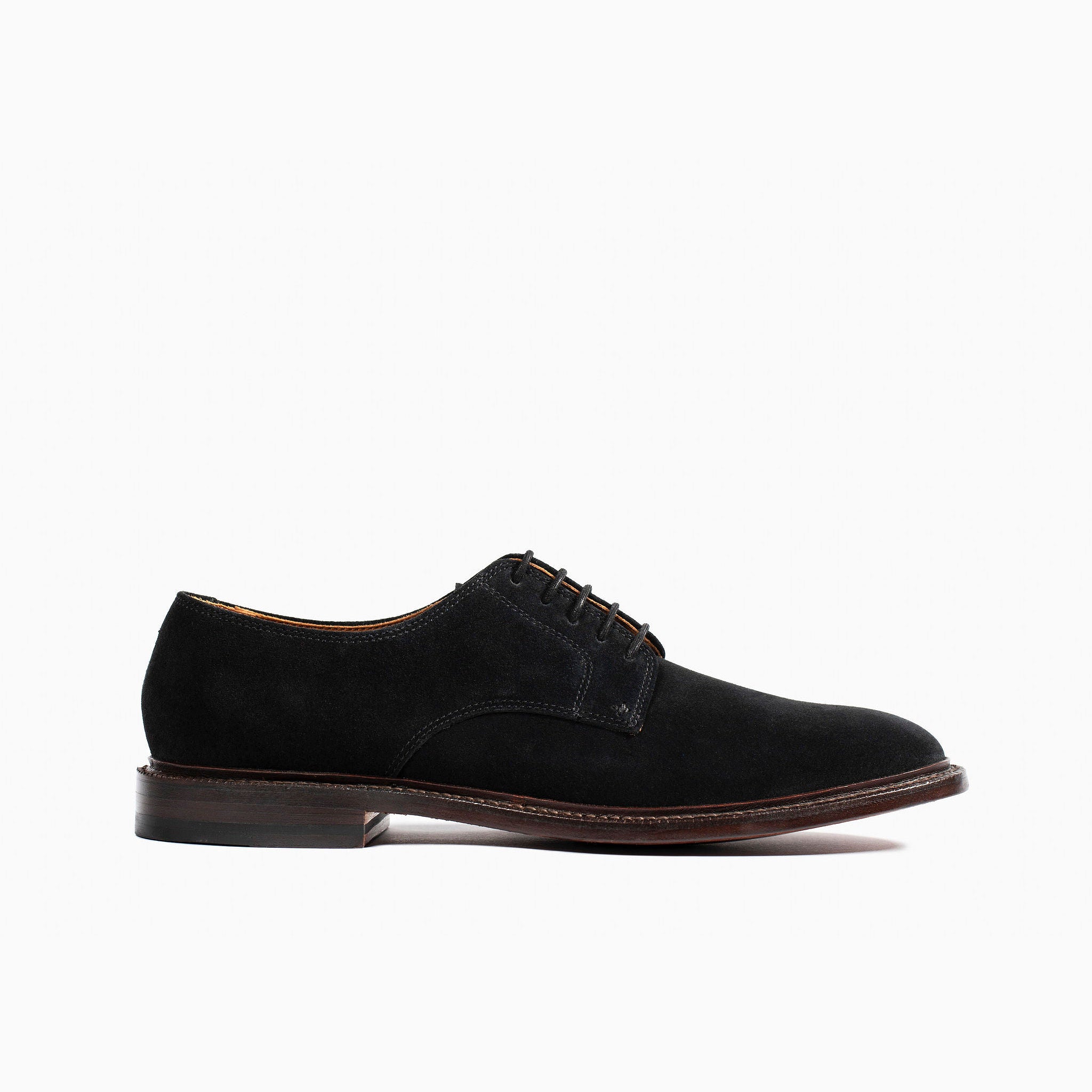 Unlined Derby Black Suede