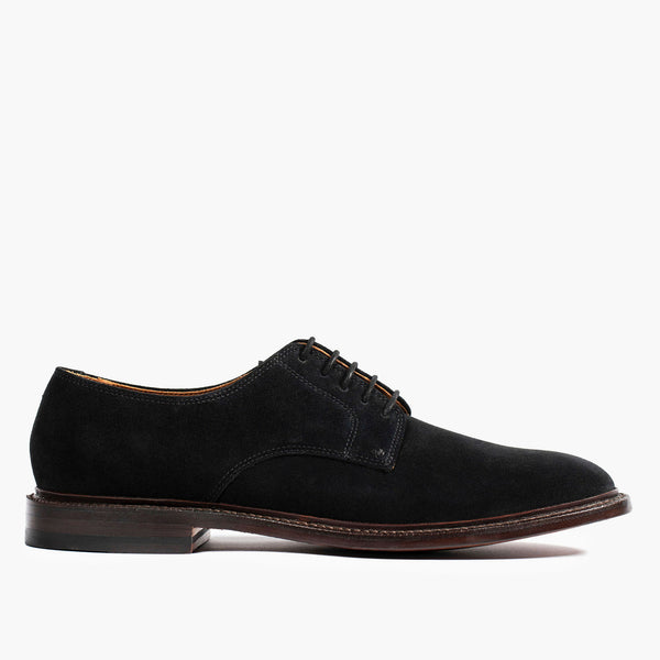 Unlined Derby Black Suede