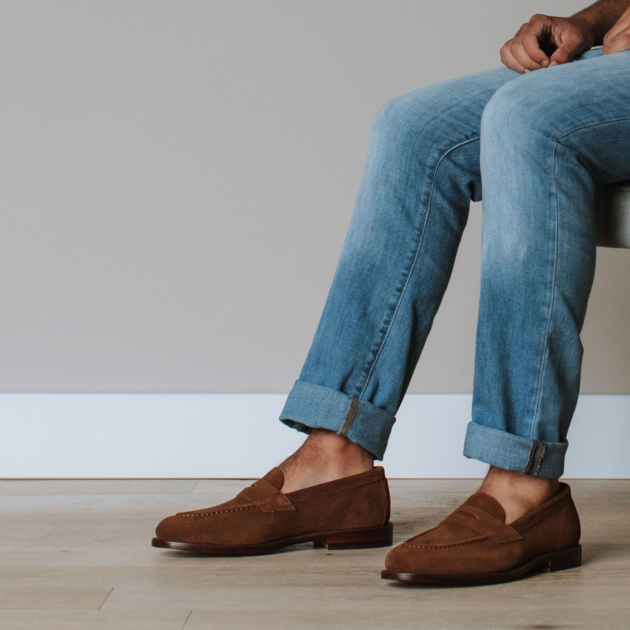 Grant Stone Traveler Penny Loafer (Bourbon Suede)