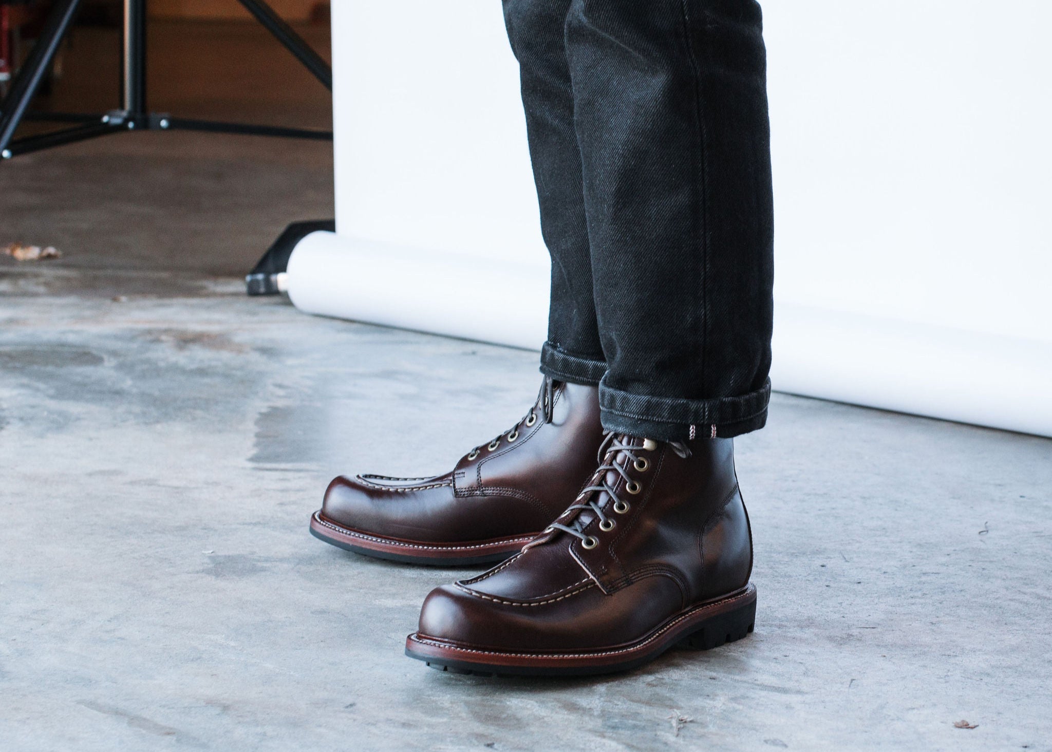 Brass Boot Crimson Chromexcel
