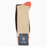 Corgi x Grant Stone Heavyweight Cotton Sock – Brown
