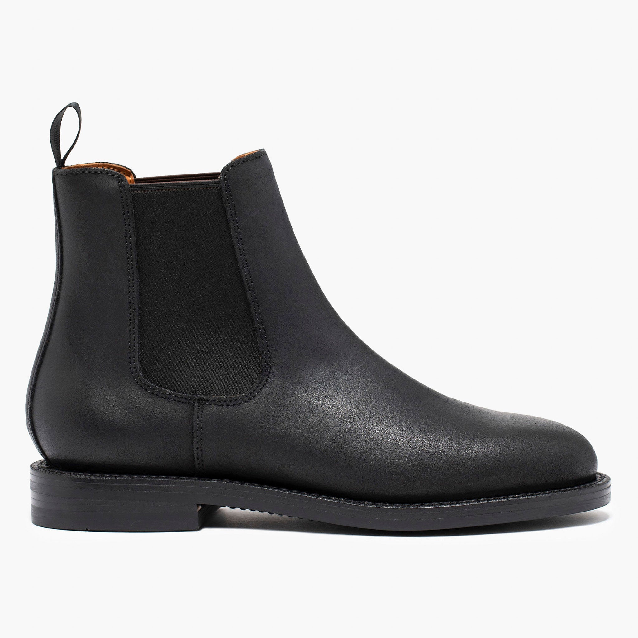 Josephine Chelsea Boot Black Waxed Commander