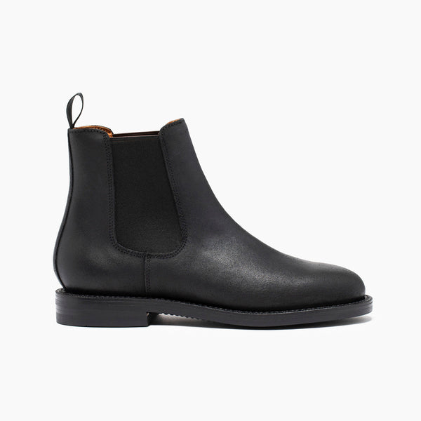 Josephine Chelsea Boot Black Waxed Commander