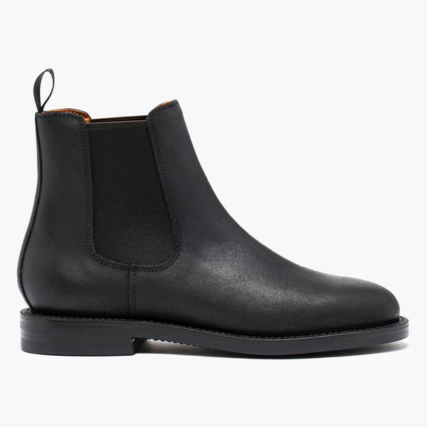Josephine Chelsea Boot Black Waxed Commander