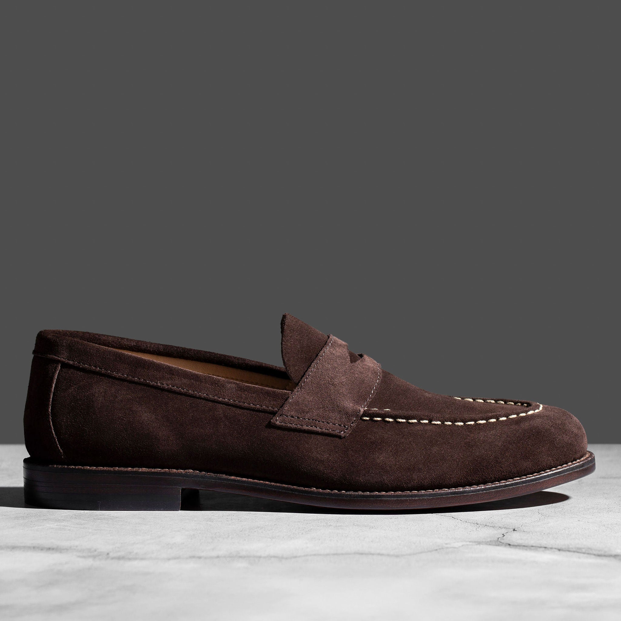 グラントイーワンズ Unlined Traveler Penny Espresso Suede