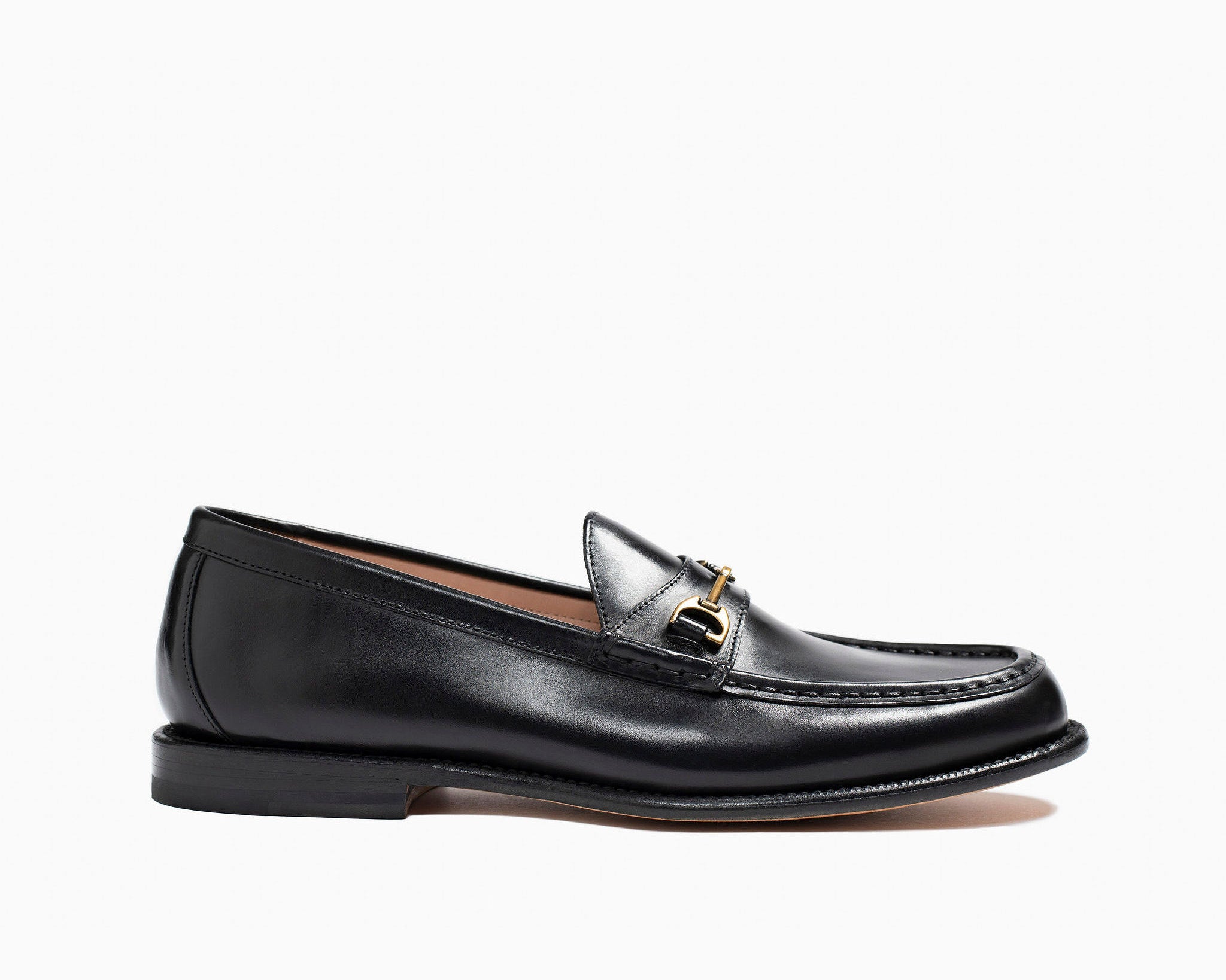 black loafer dress shoes Men's Leather Slip On Gold Buckle Loafers Formal By AZARMAN The split (Official) Grant Stone | Horsebit