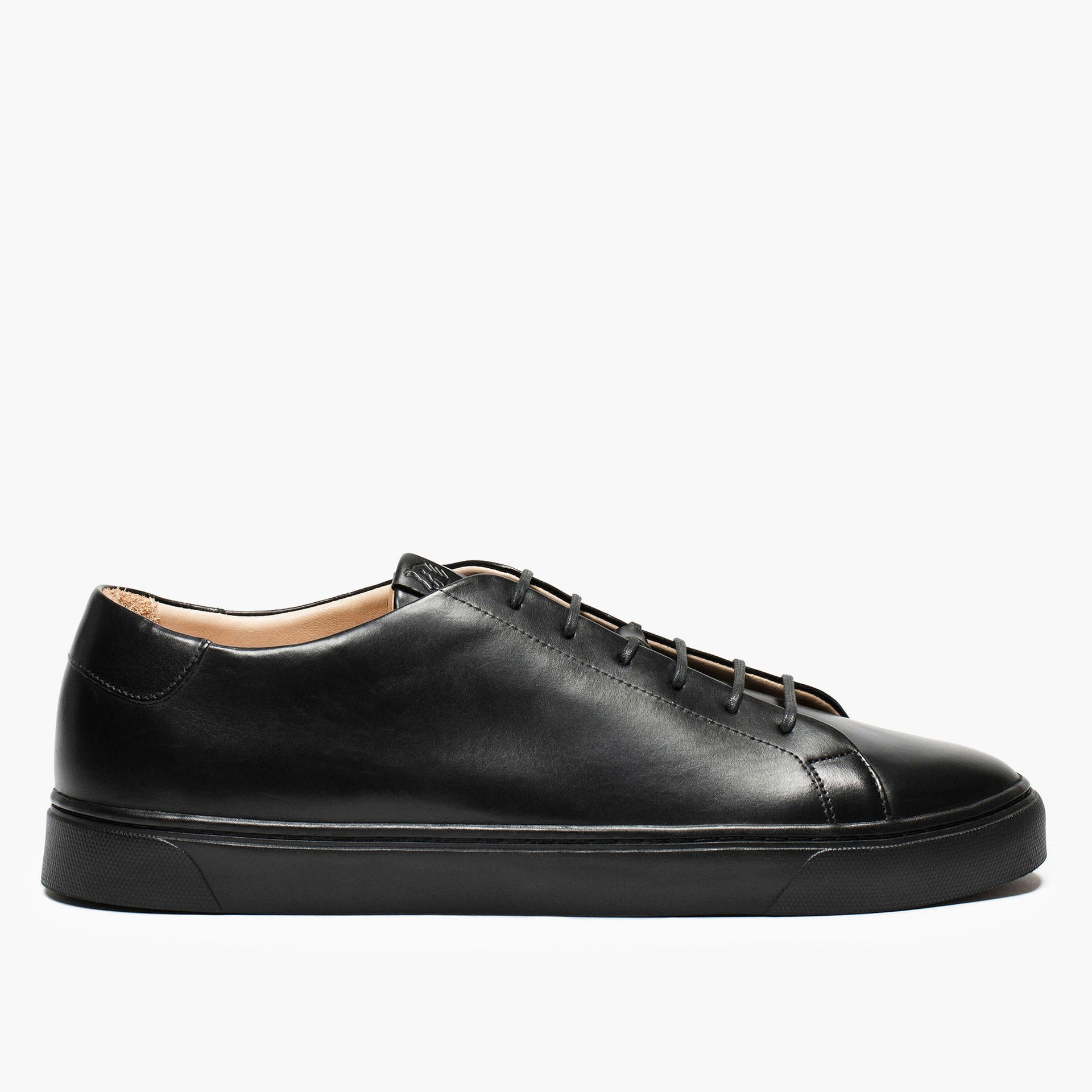 women's black dress sneakers (Official) Grant Stone | Coast Sneaker Black Calf Leather