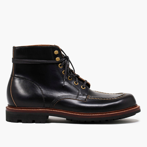 The Brass Boot: Chromexcel Black Moc Toe Boots | Grant Stone