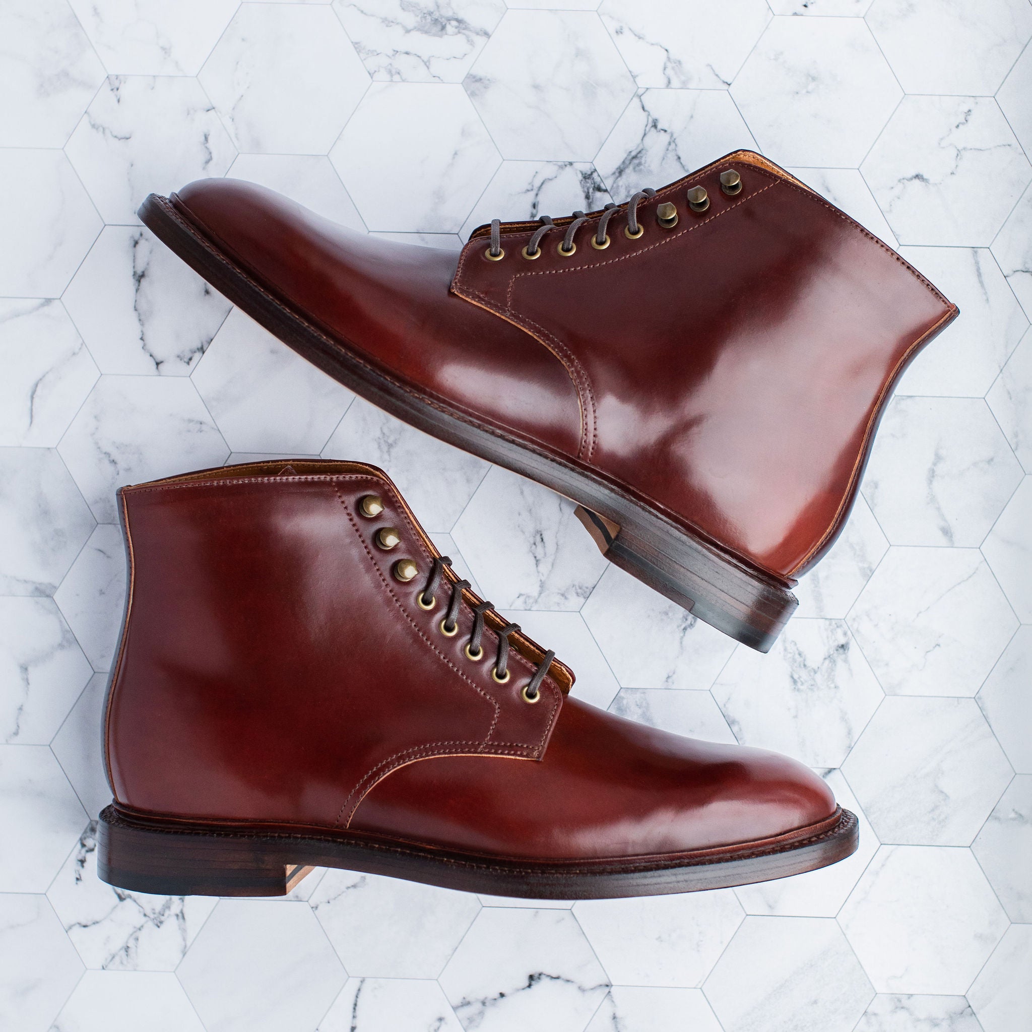 Shell Cordovan Riding Boots Pre-Order | Edward Boot Garnet Shell Cordovan