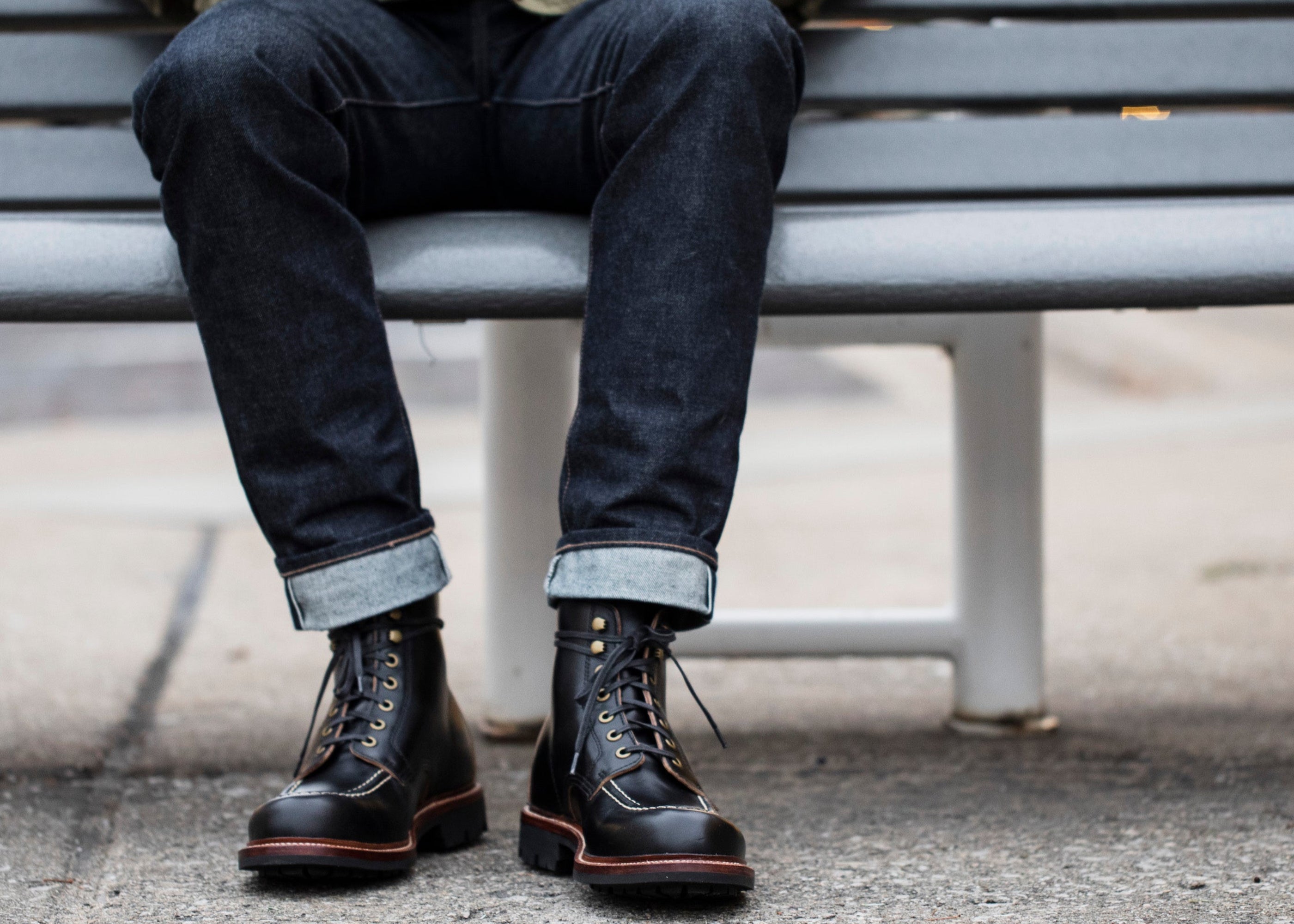 The Brass Boot: Chromexcel Black Moc Toe Boots | Grant Stone